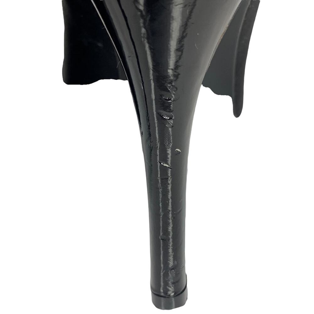 White House Black Market black satin stiletto heels 4.25" Size 8.5 M - Picture 11 of 12